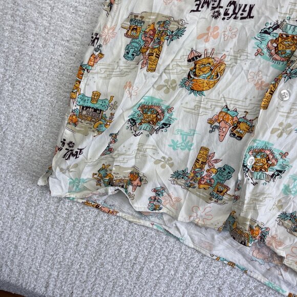 Nickelodeon SpongeBob Squarepants Summer Tropical Hawaiian Shirt Mens Size S - Picture 4 of 15